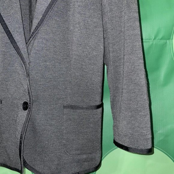 LAUNDRY By Shelley Segal Women's tux style blazer in HEATHER GREY sz 2 - VGUC - Picture 3 of 8